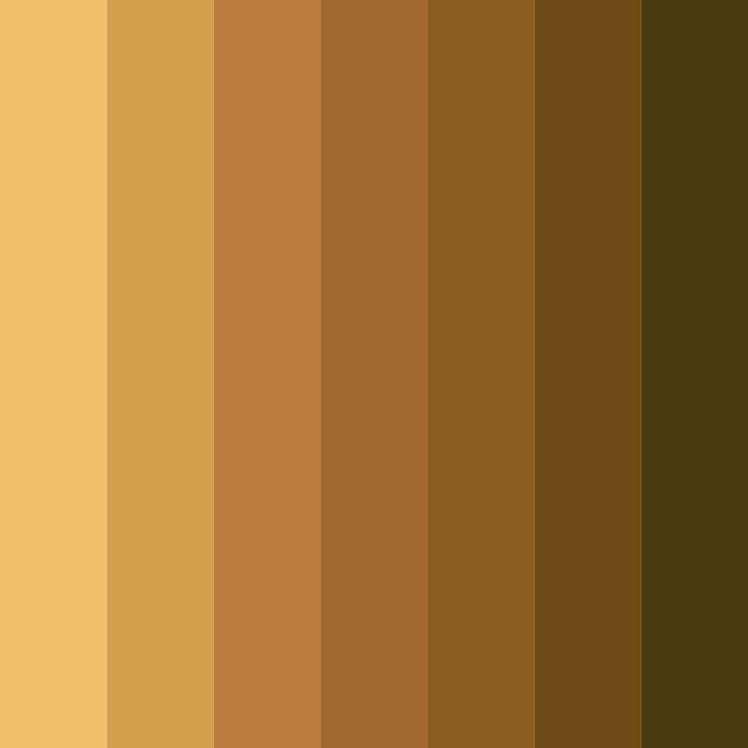 Download amber shades color palette PNG image (square)