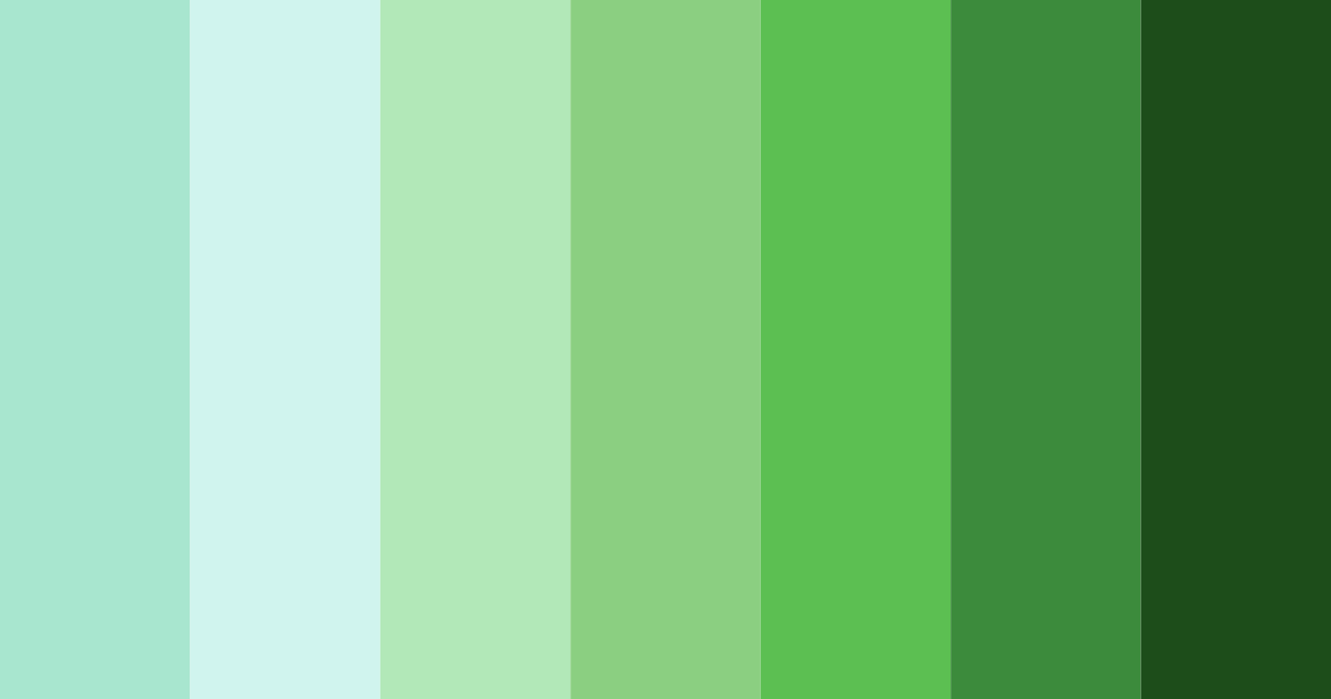 Download emerald serenity color palette PNG image (landscape)