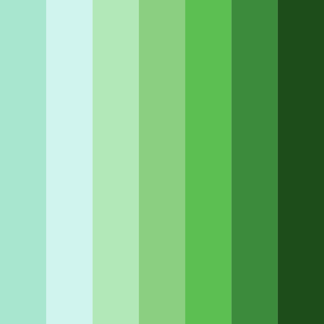 Download emerald serenity color palette PNG image (square)