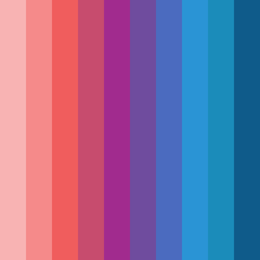 Download red blue dream color palette PNG image (square)