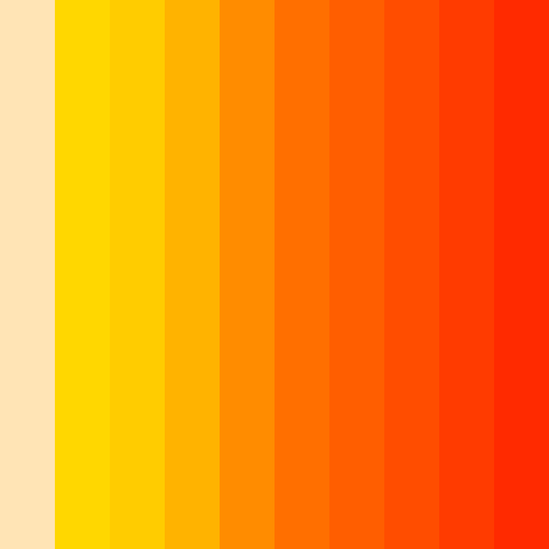 Download bright orange summer color palette PNG image (square)