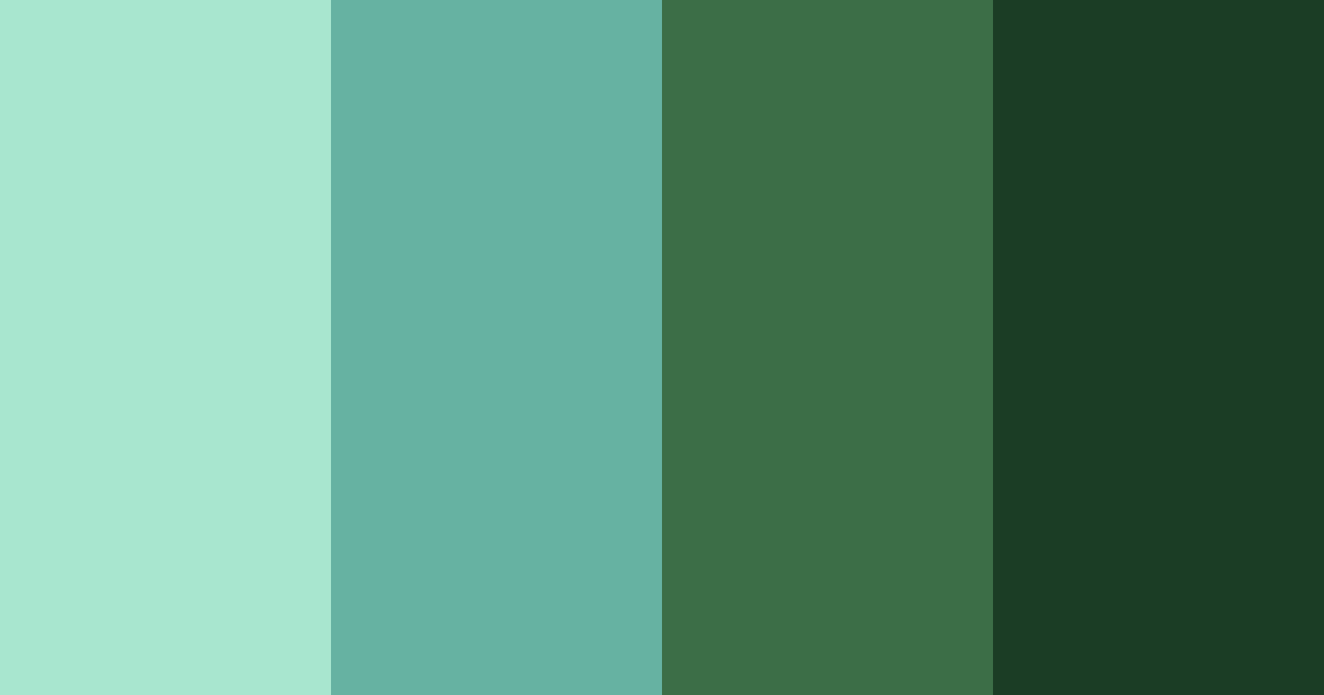 Download deep green shades color palette PNG image (landscape)