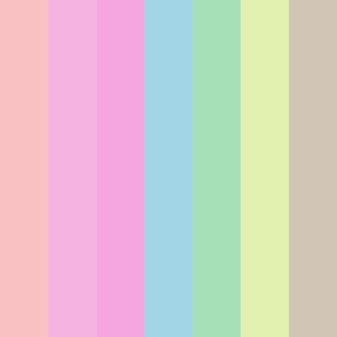 Download pastel pink color palette PNG image (square)