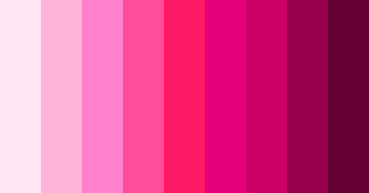 Download vibrant pink color palette PNG image (landscape)