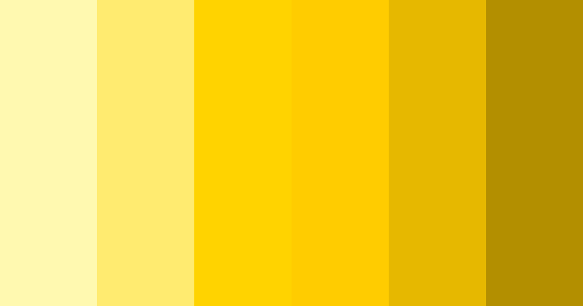 Download bright yellow color palette PNG image (landscape)