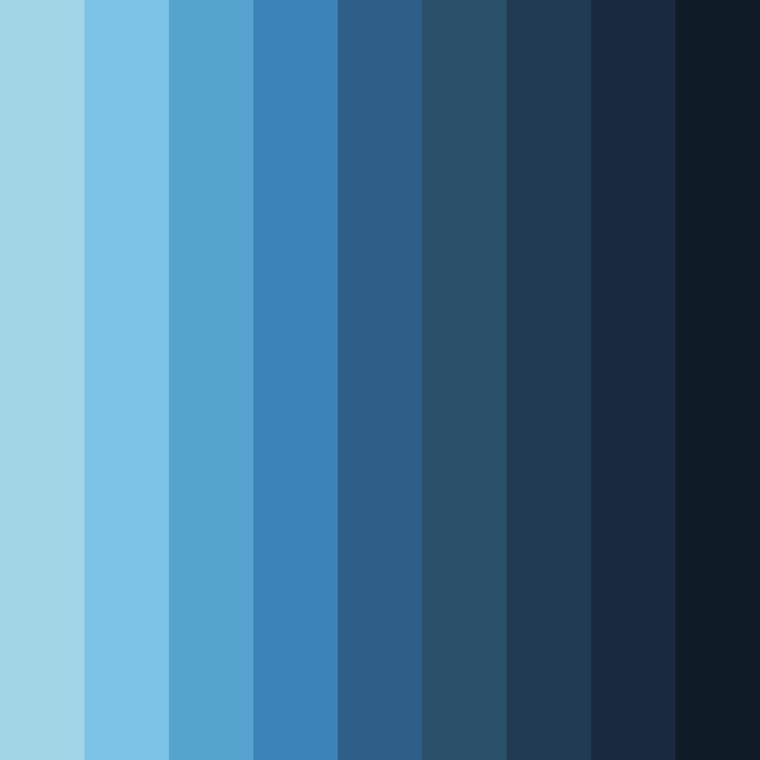 Download sky blue shades color palette PNG image (square)