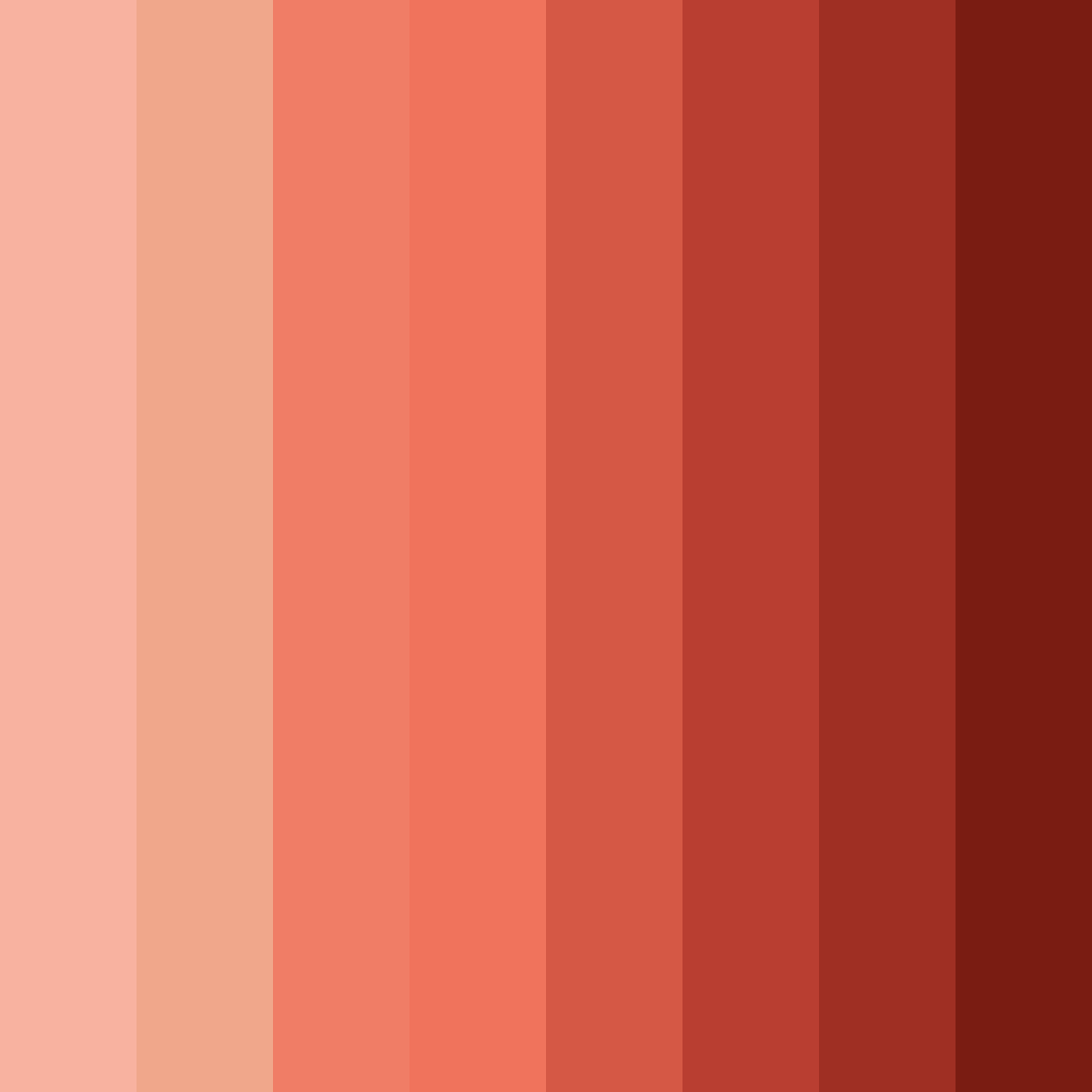 Download red sunset color palette PNG image (square)