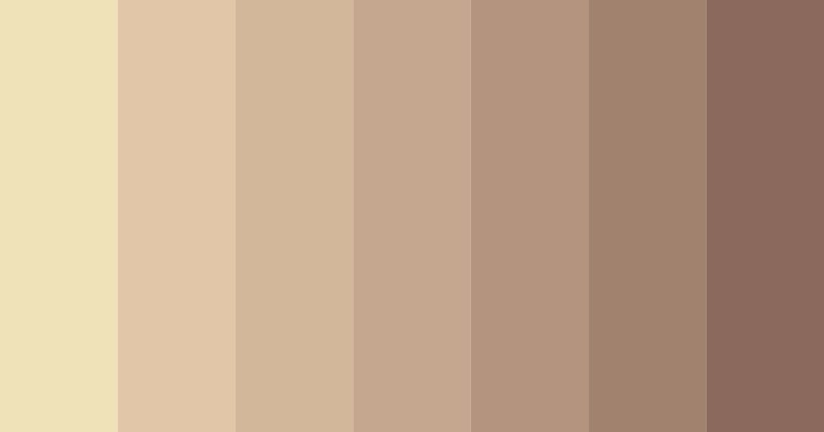 Download shades of beige color palette PNG image (landscape)