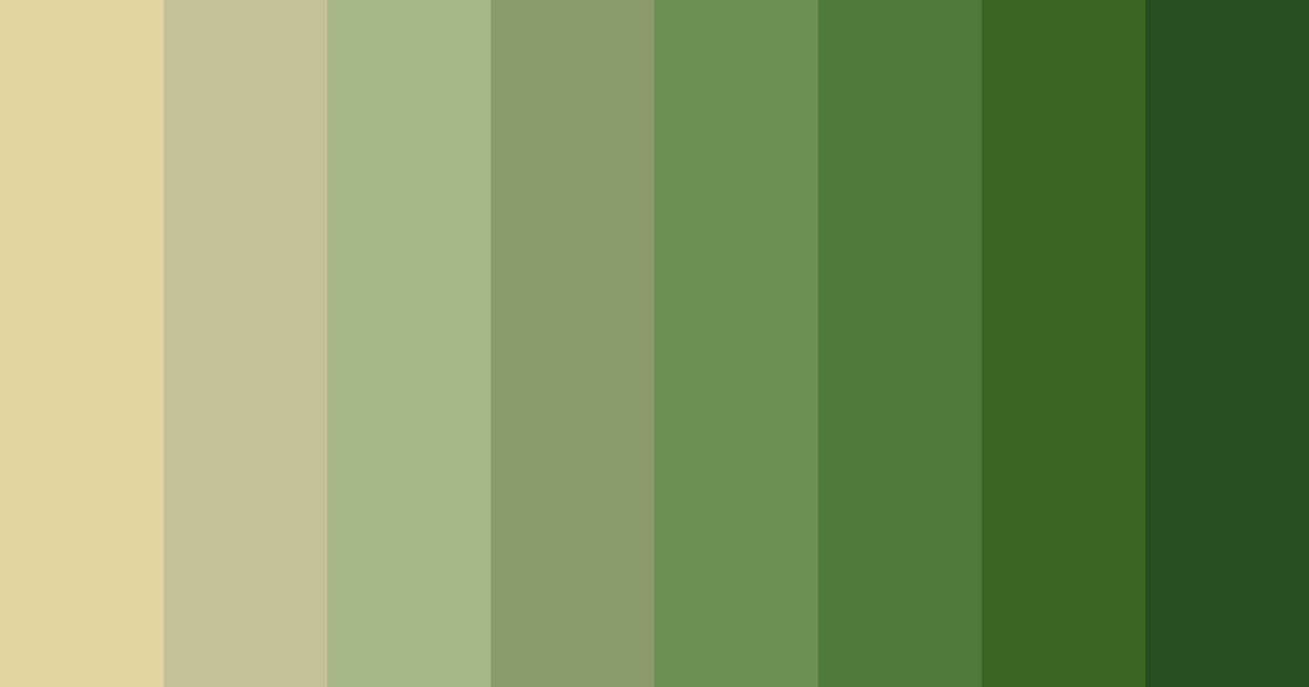 Download kaki shades color palette PNG image (landscape)