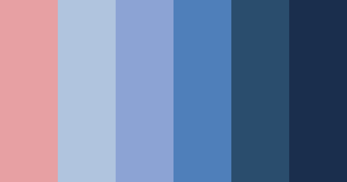 Download shades of blue red color palette PNG image (landscape)
