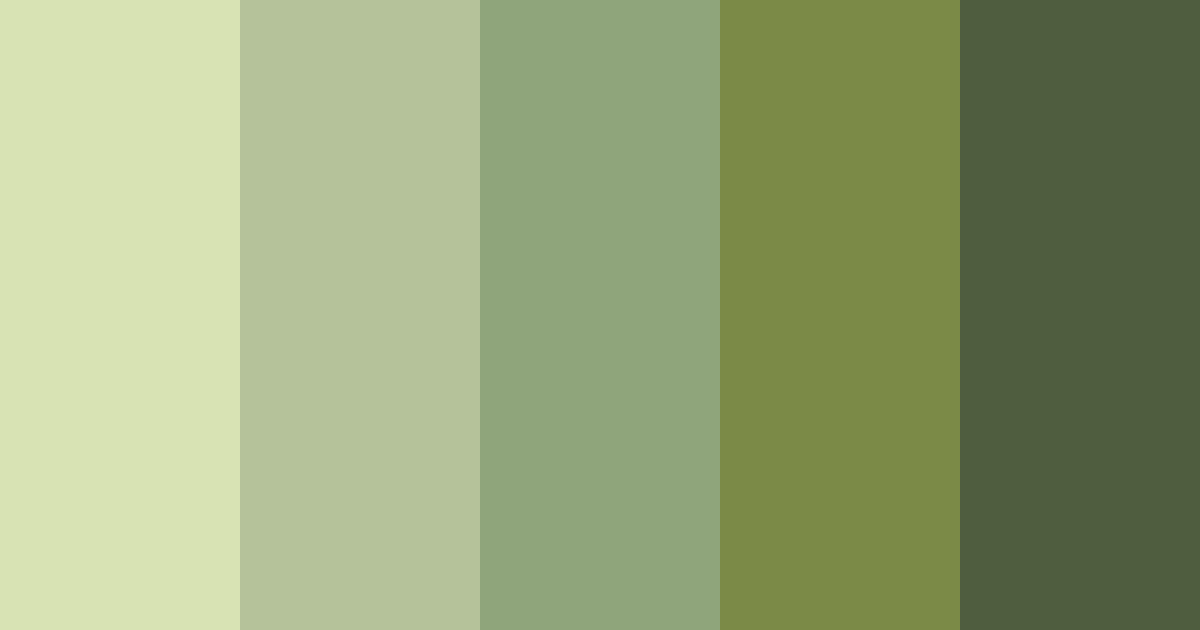 Download dusty olive shades color palette PNG image (landscape)