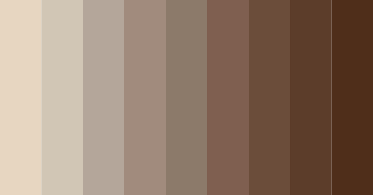 Download warm brown neutrals color palette PNG image (landscape)