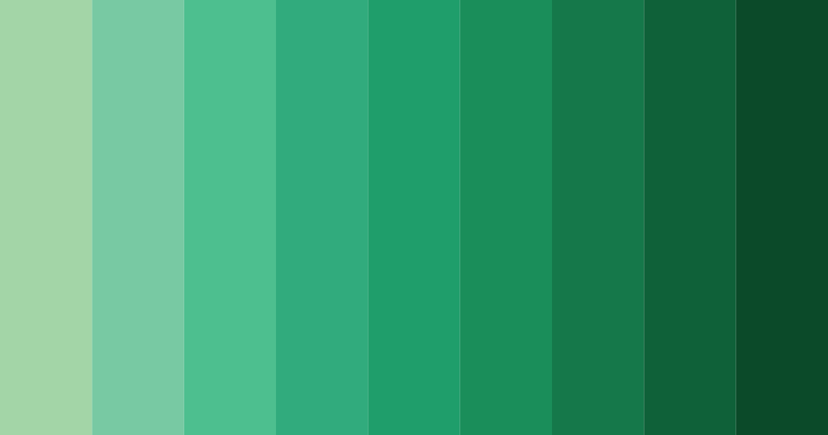 Download green jungle color palette PNG image (landscape)