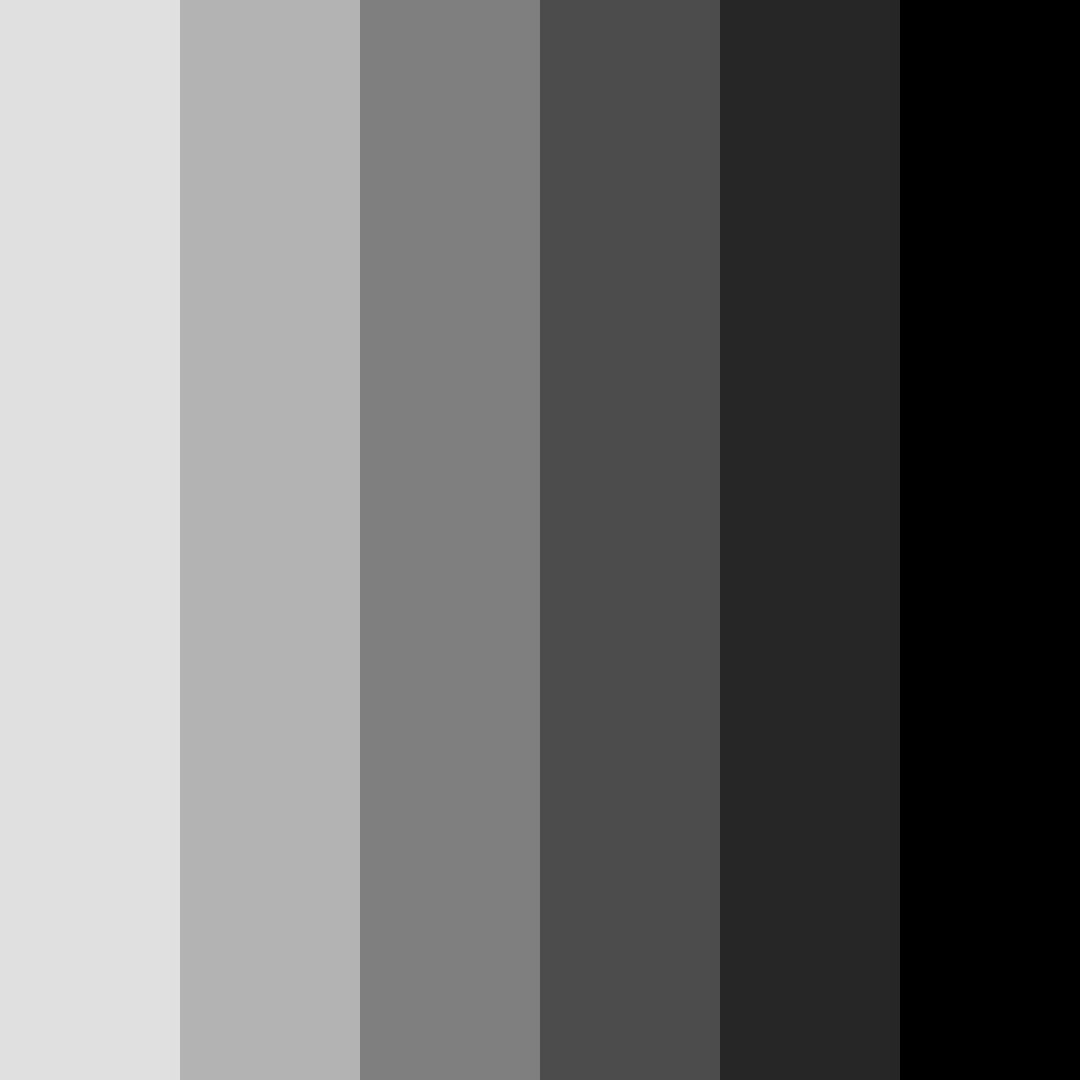 Download shades of black color palette PNG image (square)