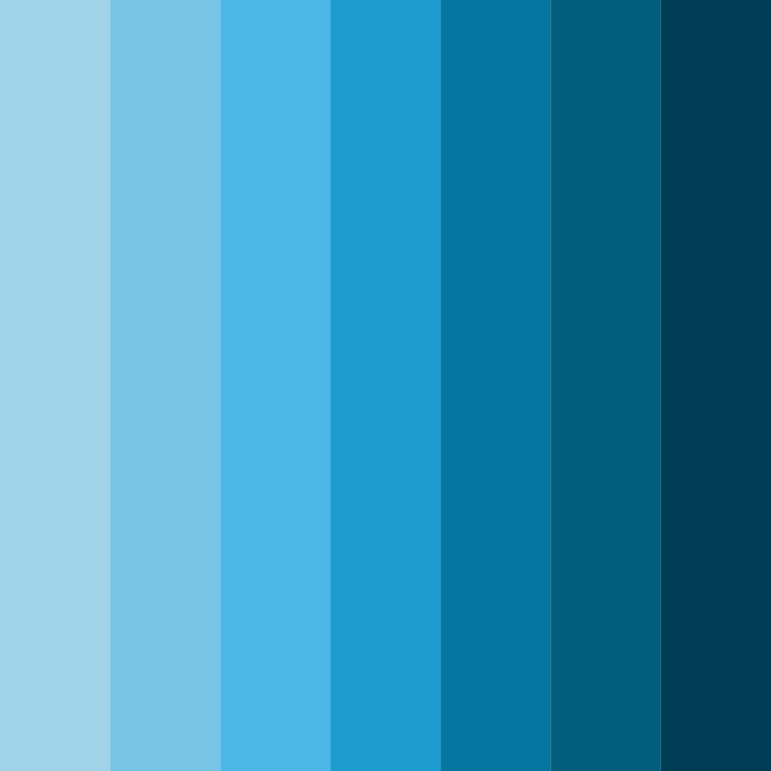 Download blue ocean shades color palette PNG image (square)