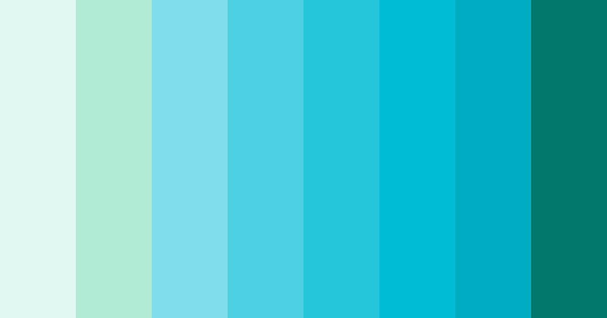 Download teal badminton color palette PNG image (landscape)