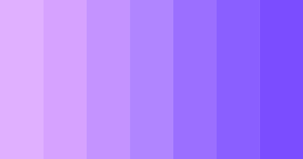Download purple shades color palette PNG image (landscape)