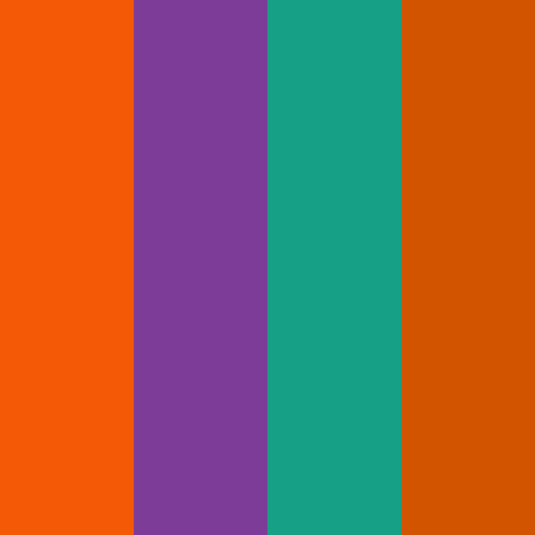 Download vibrant sunset color palette PNG image (square)