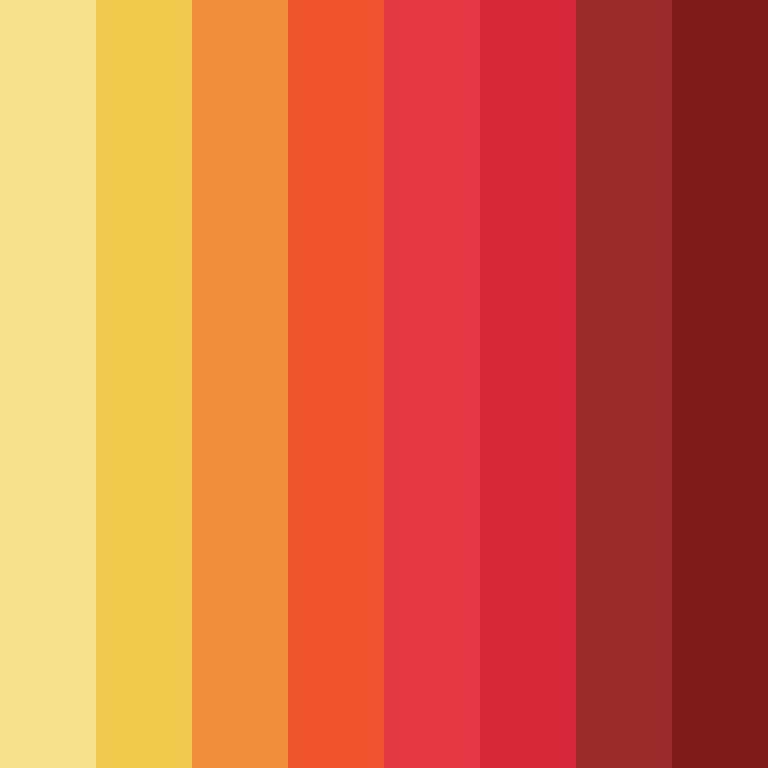 Download bright yellow red color palette PNG image (square)