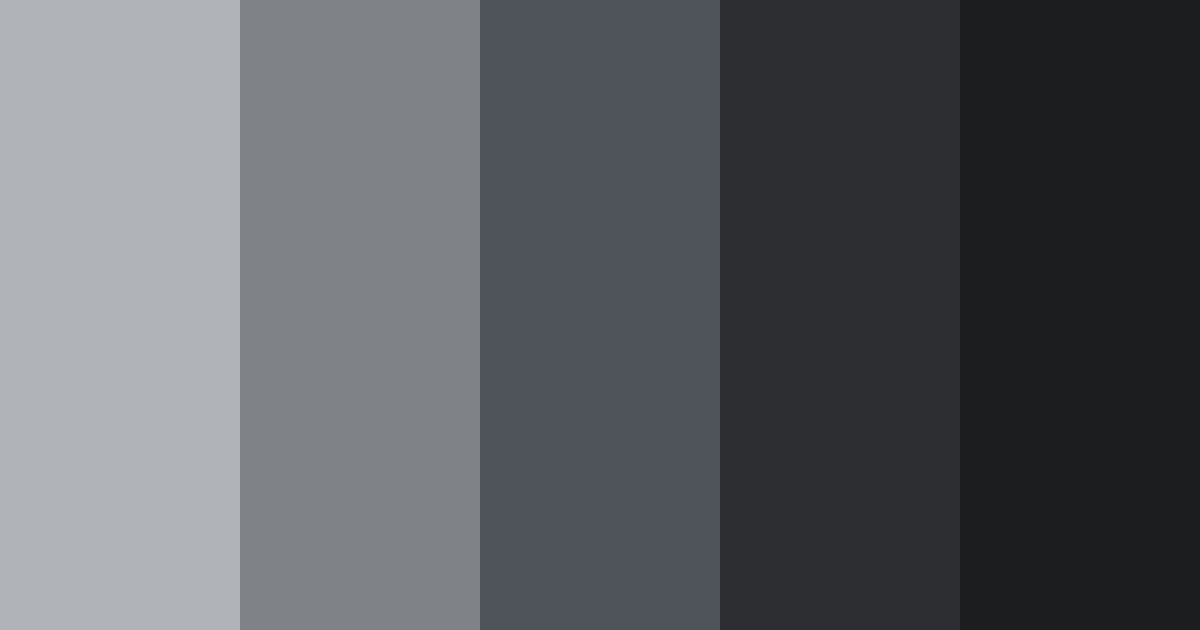 Download shades of charcoal color palette PNG image (landscape)