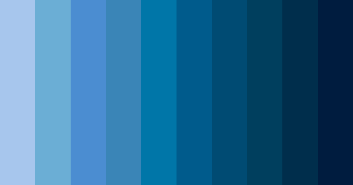 Download royal blue shades color palette PNG image (landscape)