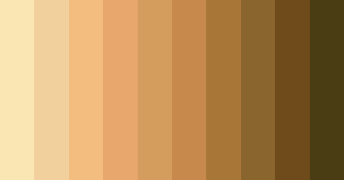 Download warm honey brown color palette PNG image (landscape)