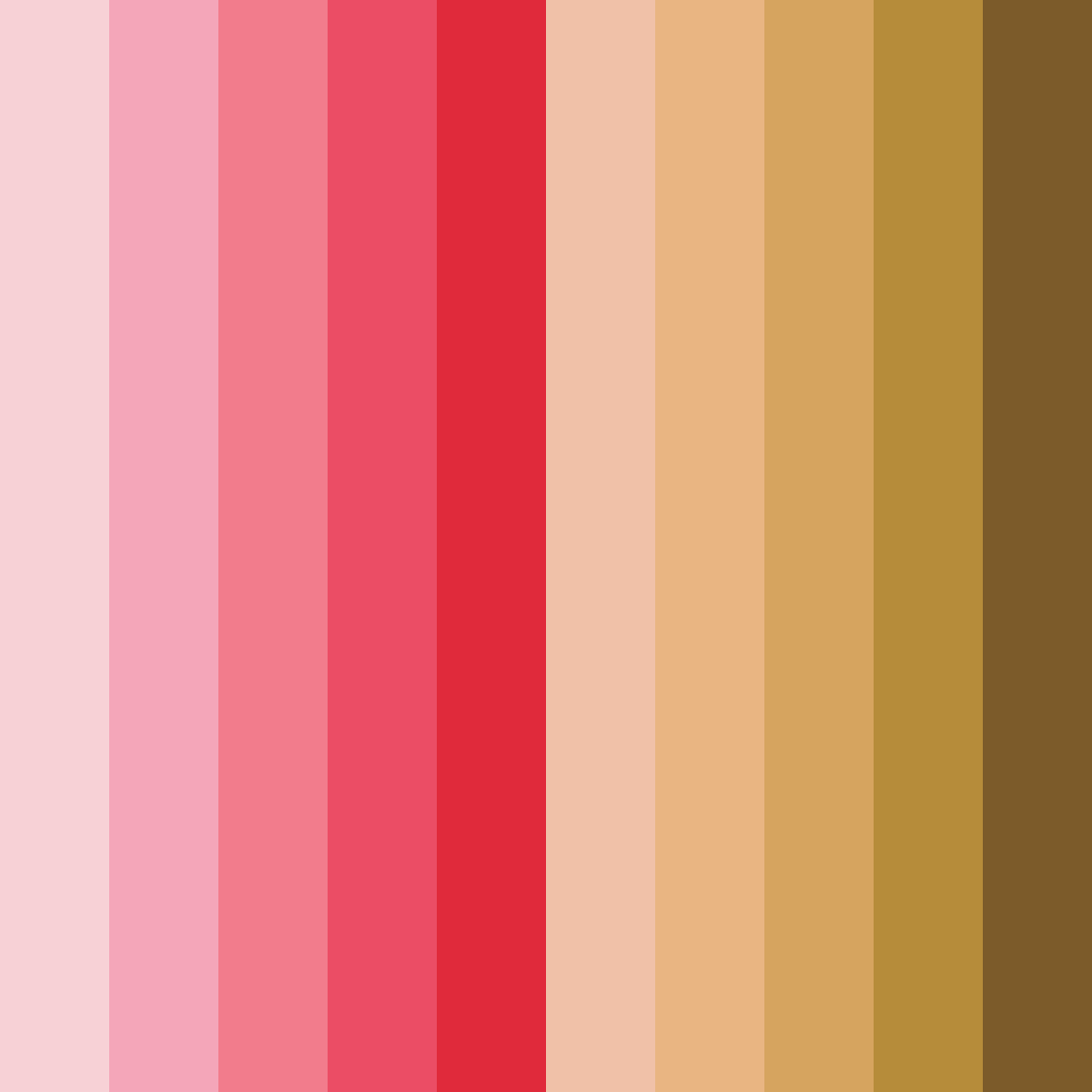 Download rose gold blossoms color palette PNG image (square)
