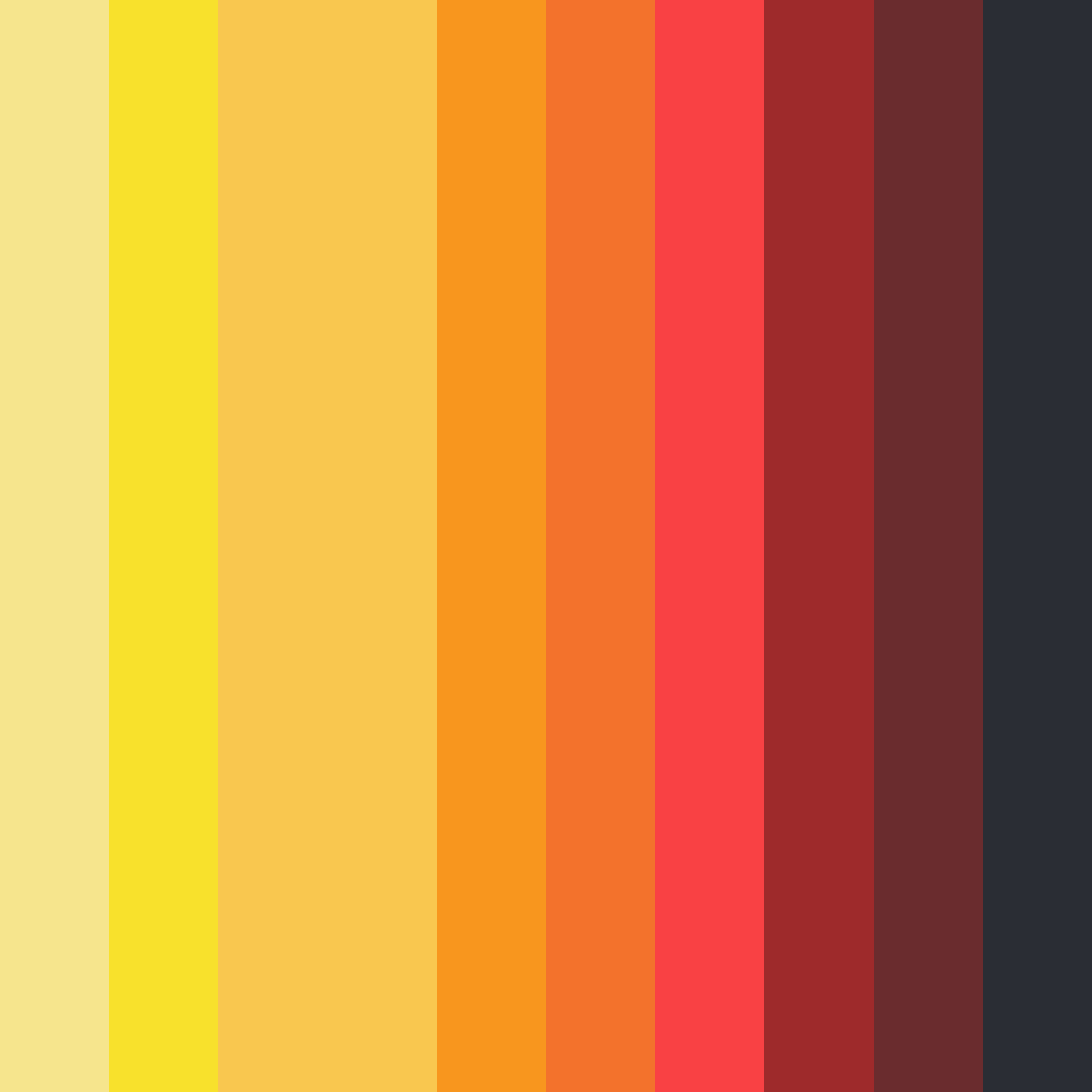 Download warm sunset color palette PNG image (square)