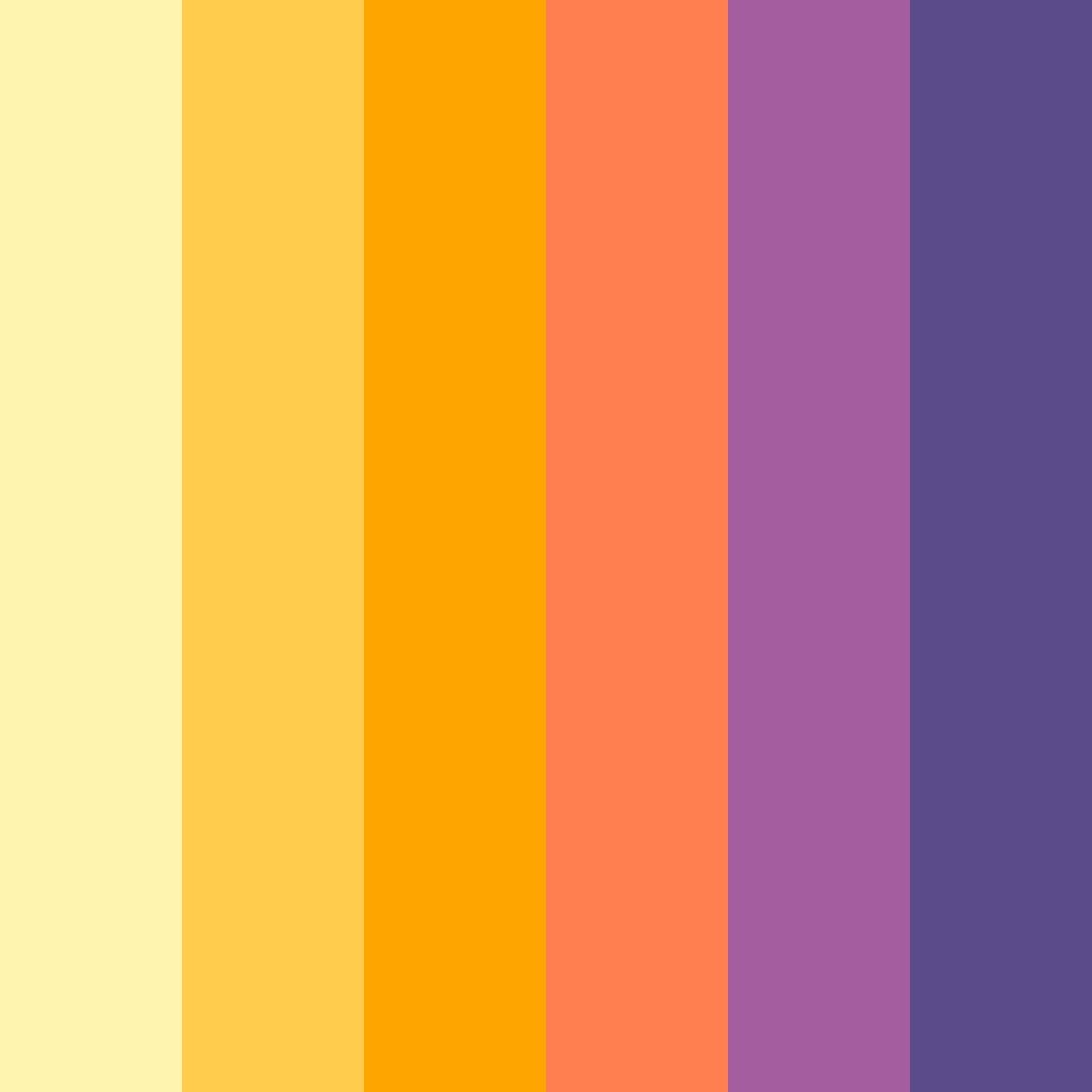 Download sunset orange color palette PNG image (square)