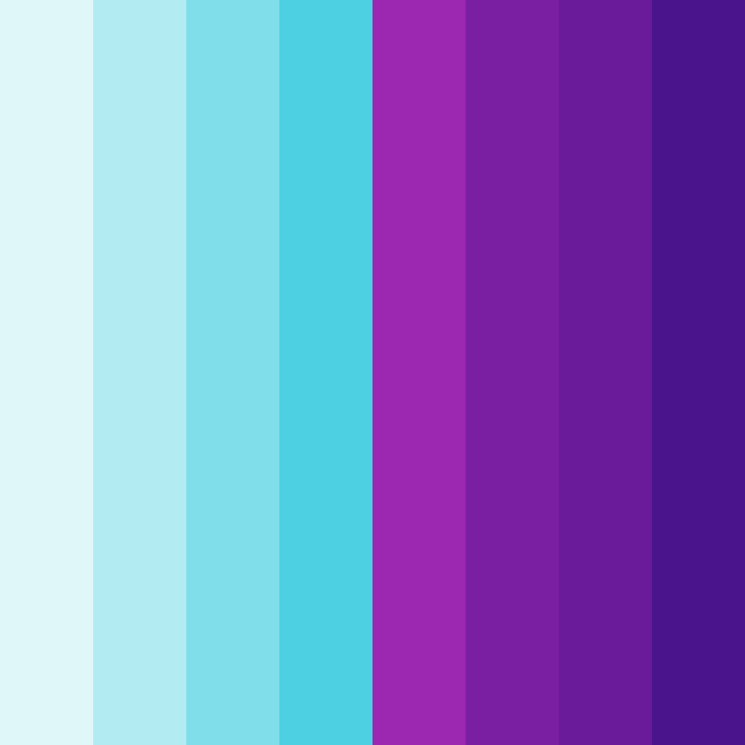 Download cyan starry night color palette PNG image (square)