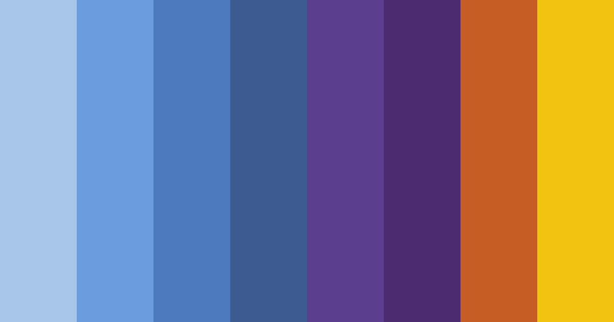 Download cyan night color palette PNG image (landscape)