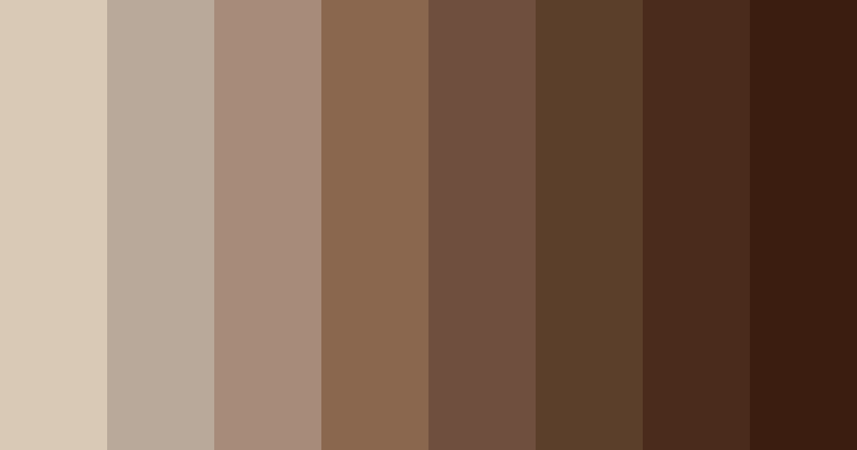 Download earthy brown shades color palette PNG image (landscape)