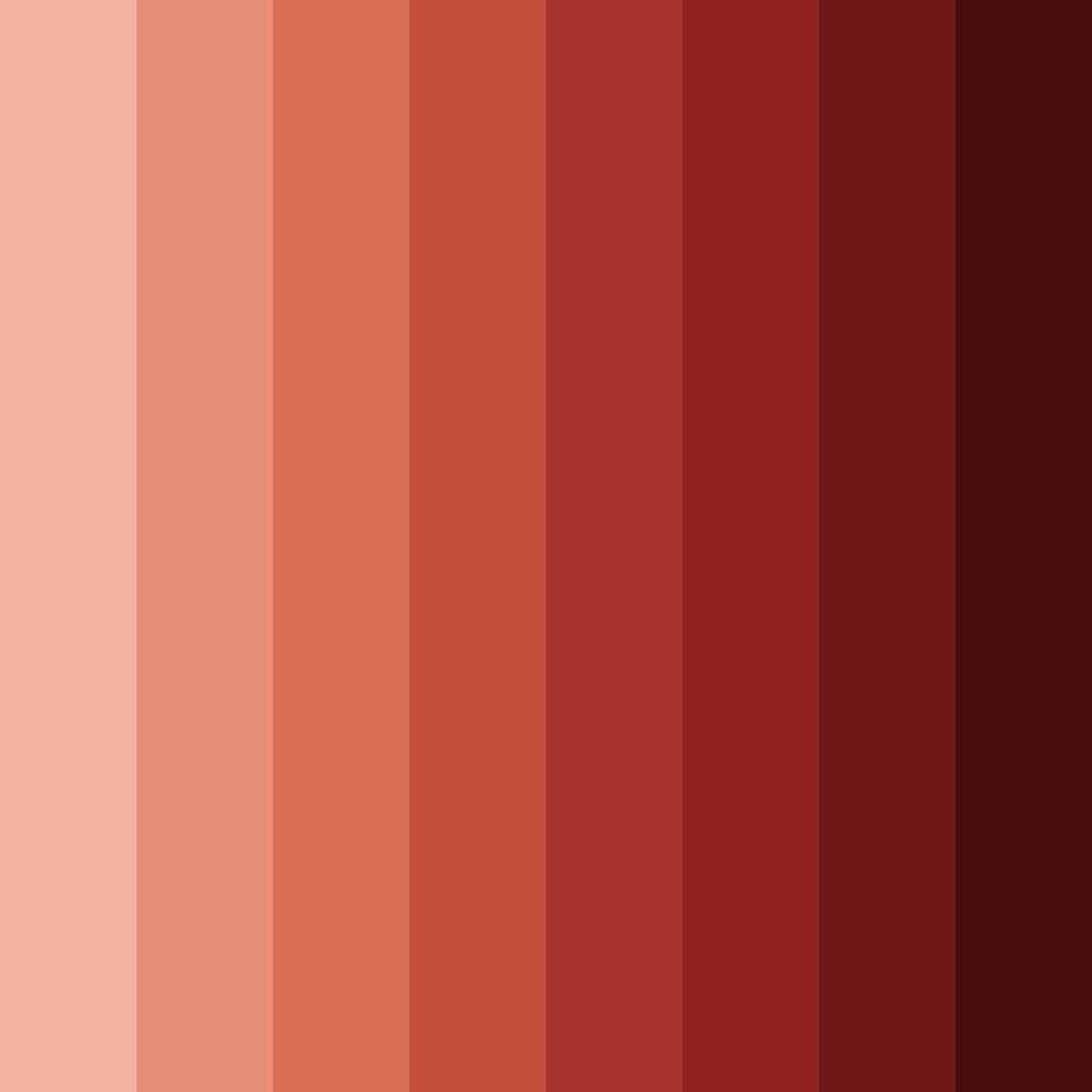 Download earthy red shades color palette PNG image (square)