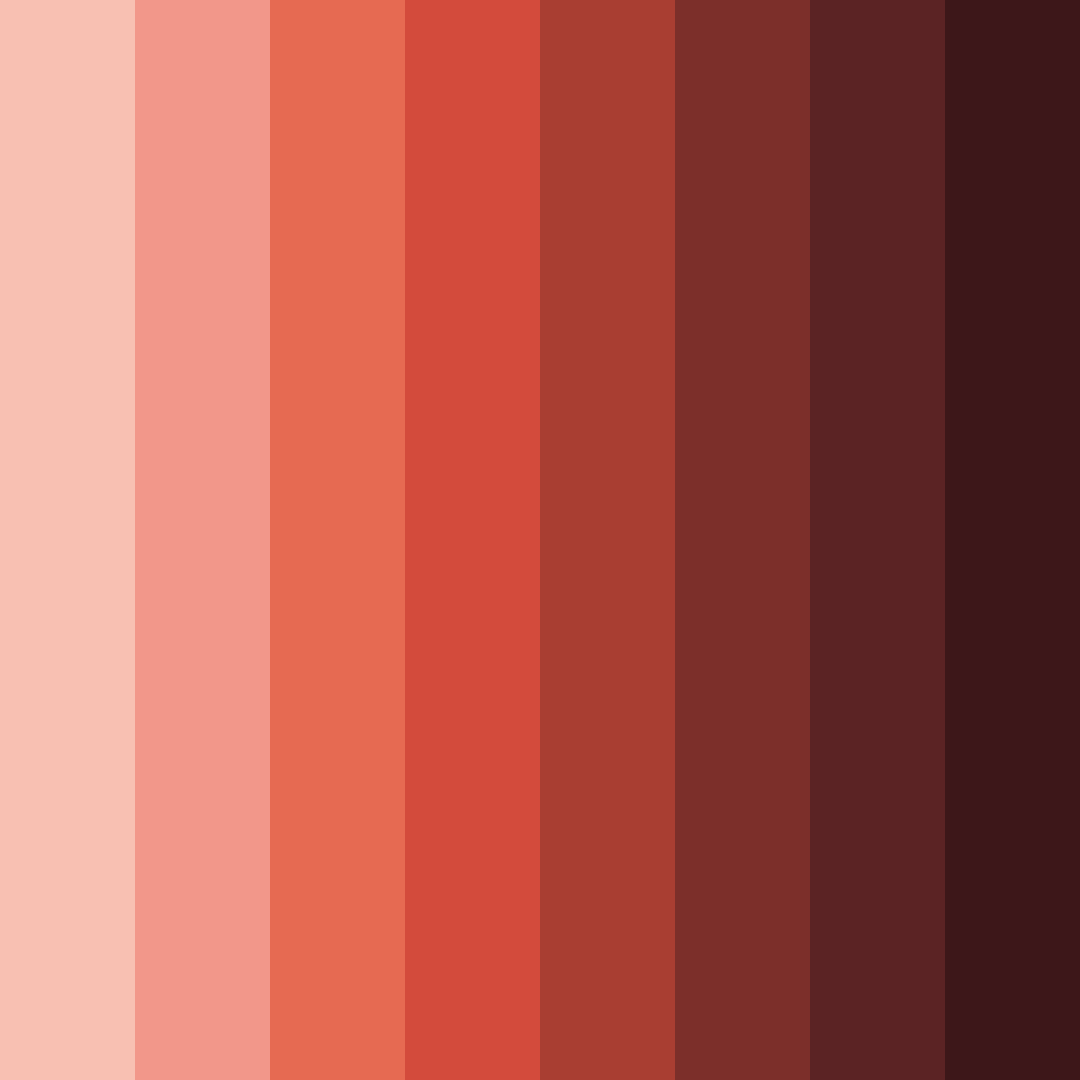 Download earthy red shades color palette PNG image (square)