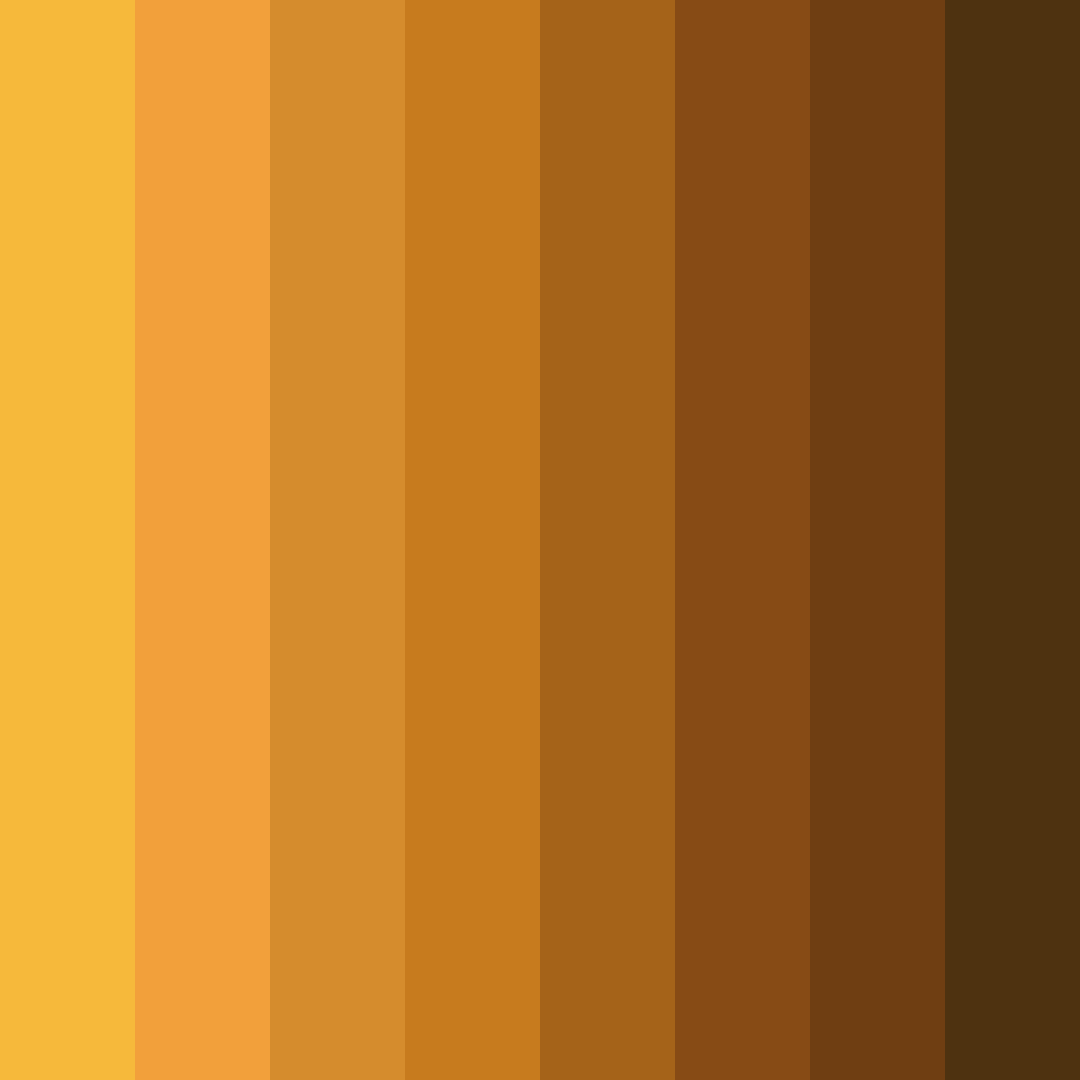 Download earthy orange shades color palette PNG image (square)