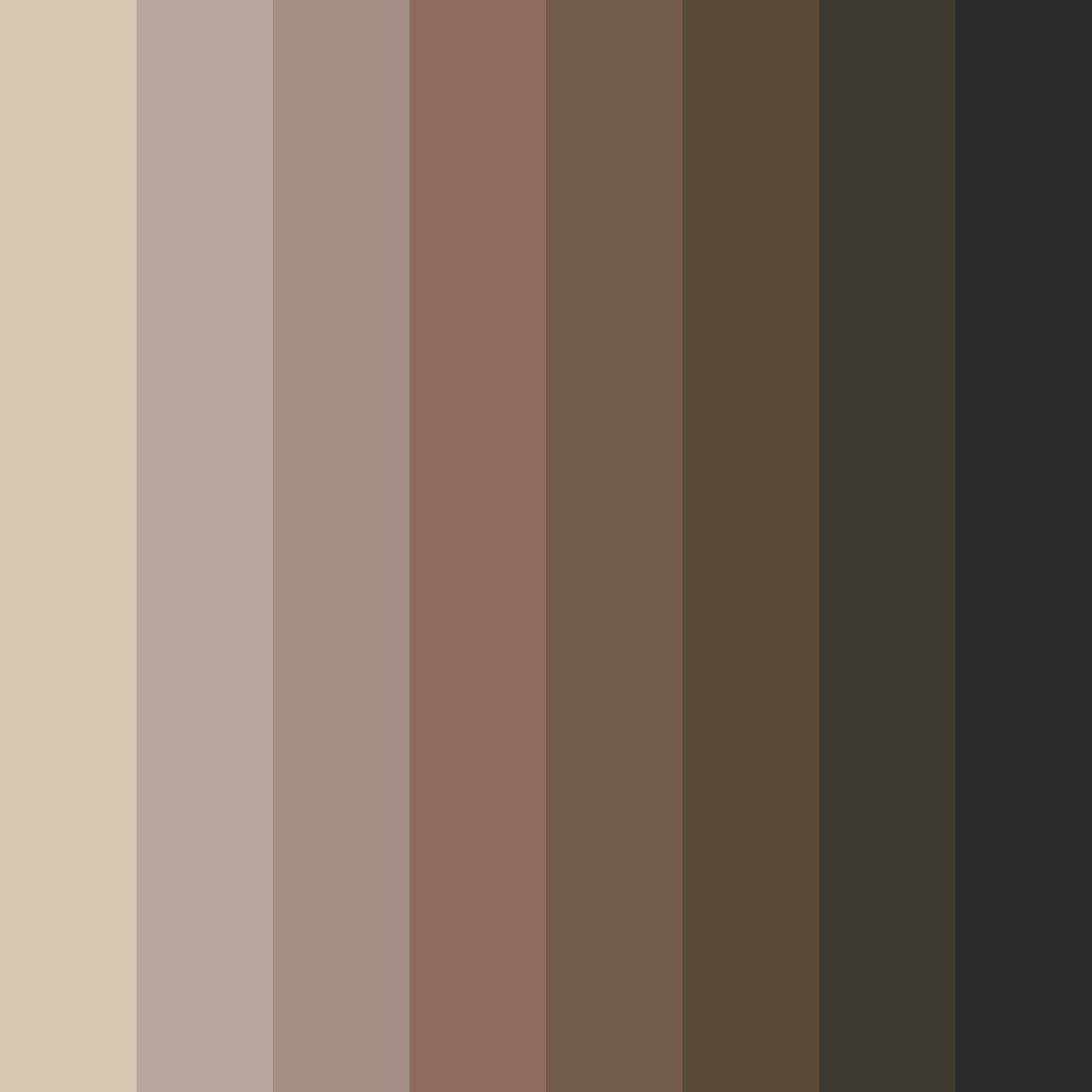 Download muted brown shades color palette PNG image (square)