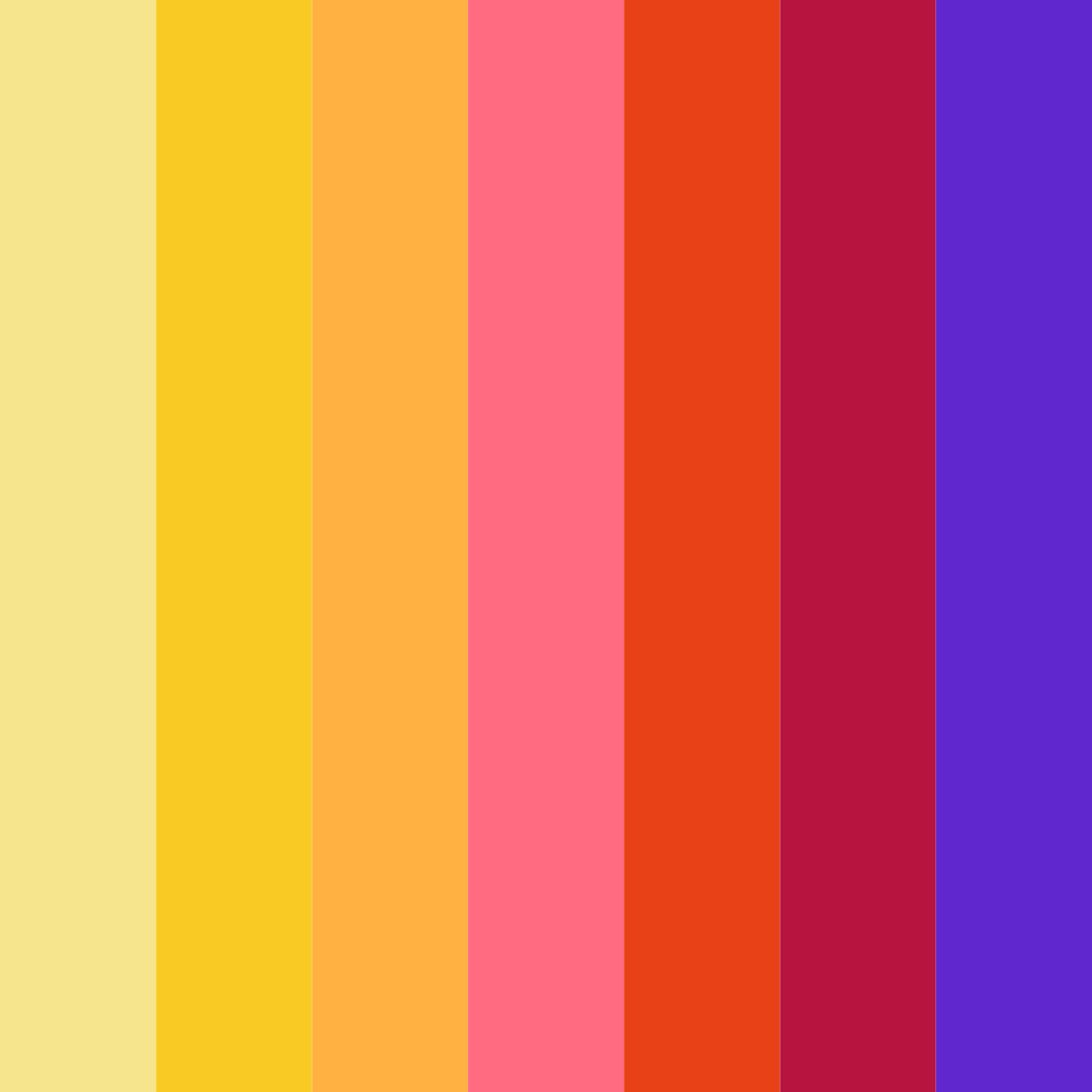 Download sunset carnival color palette PNG image (square)