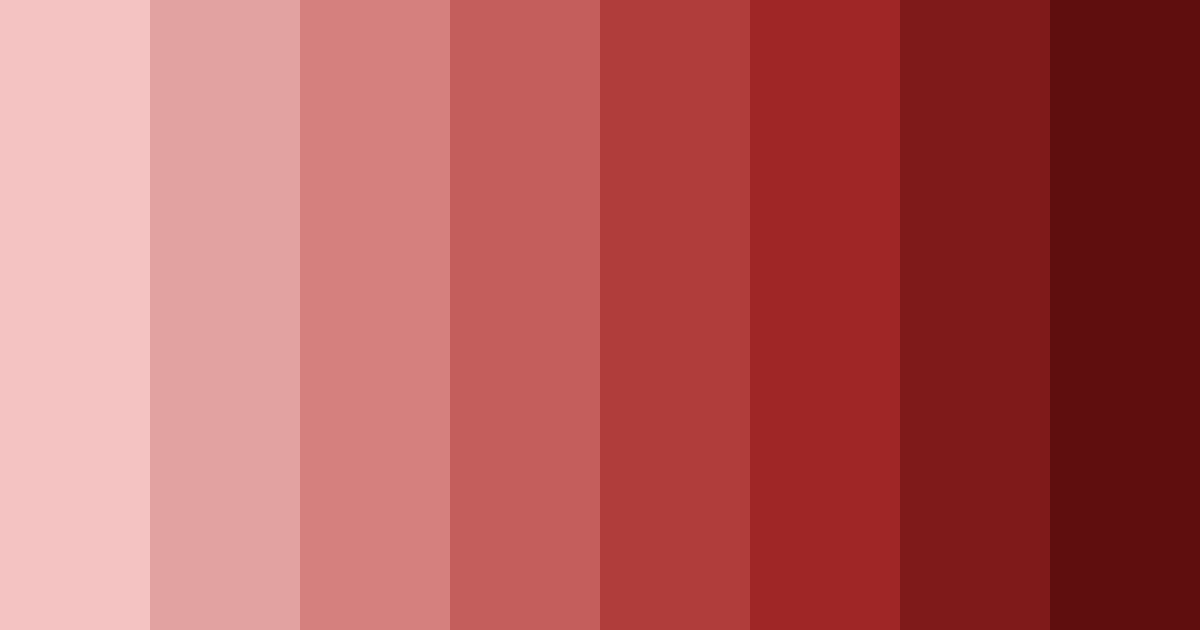 Download dull red shades color palette PNG image (landscape)