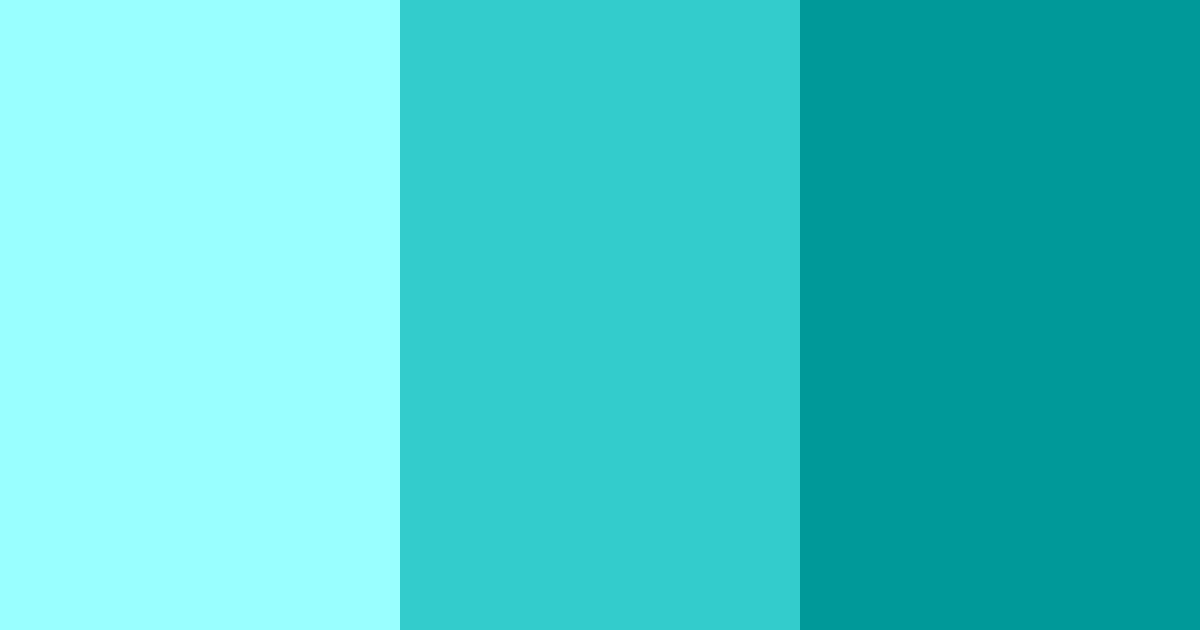 Download bright cyan color palette PNG image (landscape)