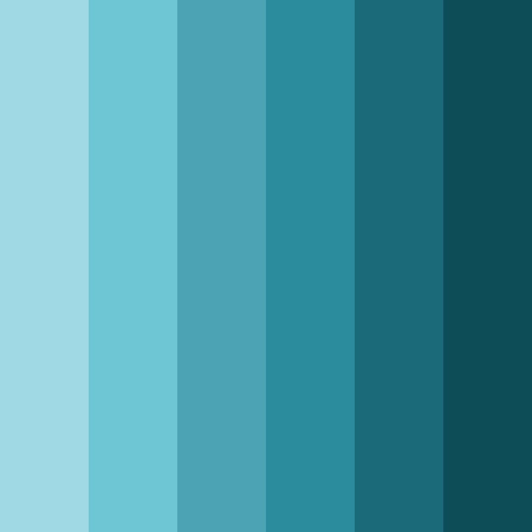 Download shades of aqua color palette PNG image (square)