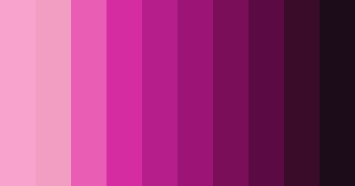 Download shades of magenta color palette PNG image (landscape)