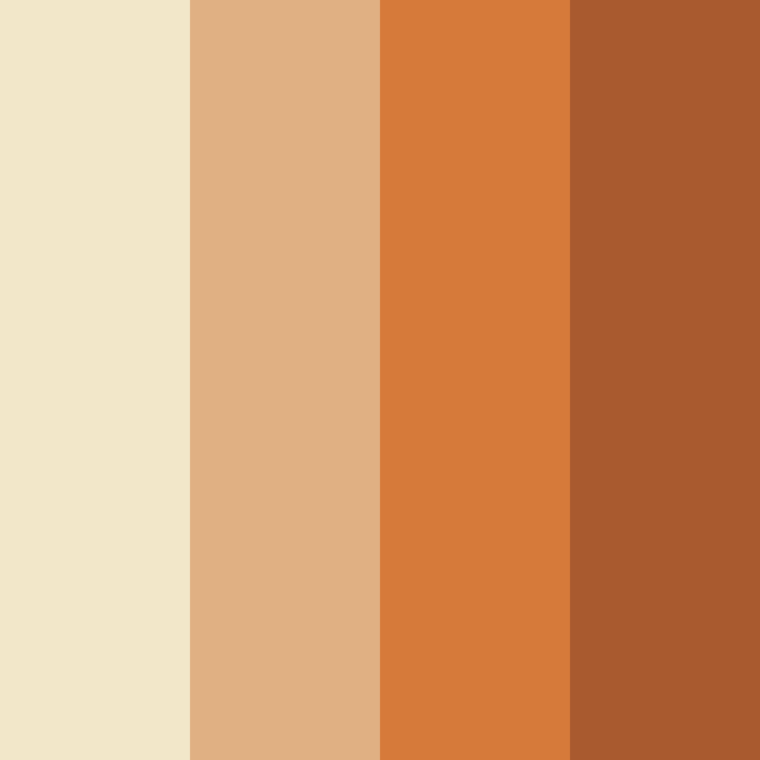 Download shades of brown color palette PNG image (square)