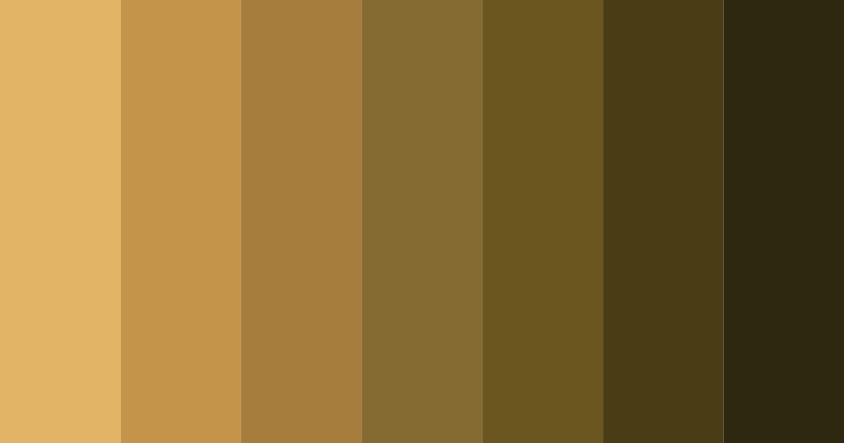 Download warm brown shades color palette PNG image (landscape)