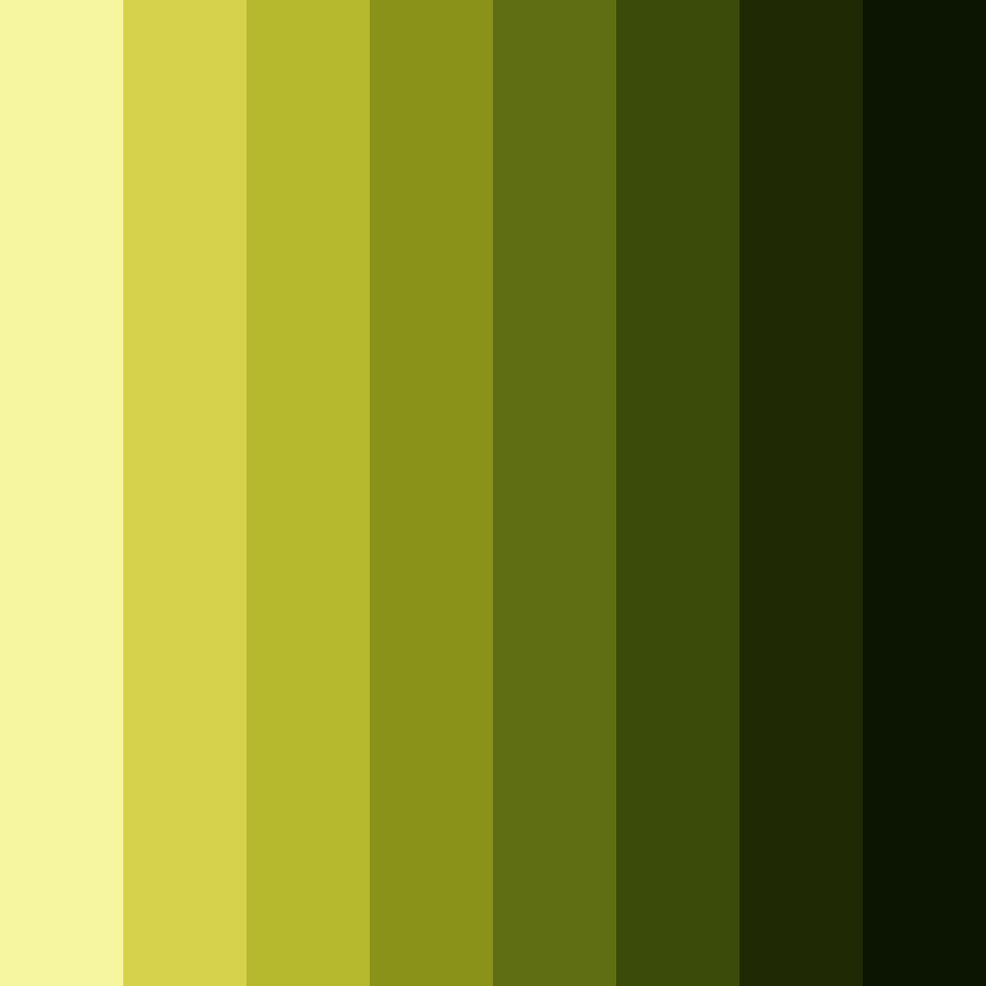 Download shades of olive color palette PNG image (square)