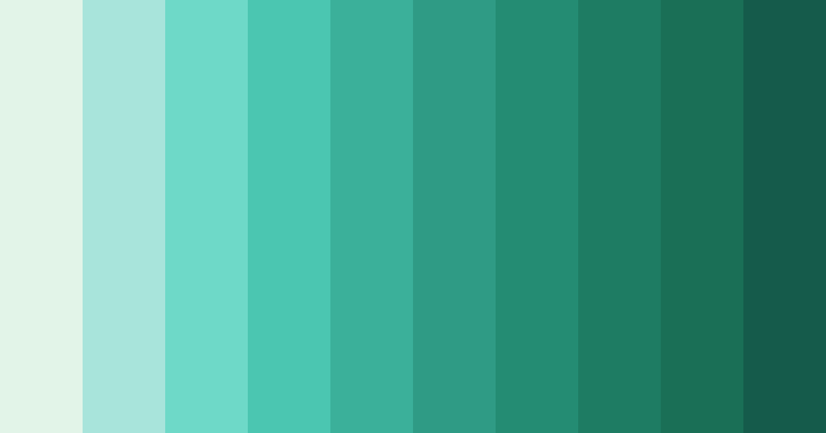 Download teal ceramics color palette PNG image (landscape)