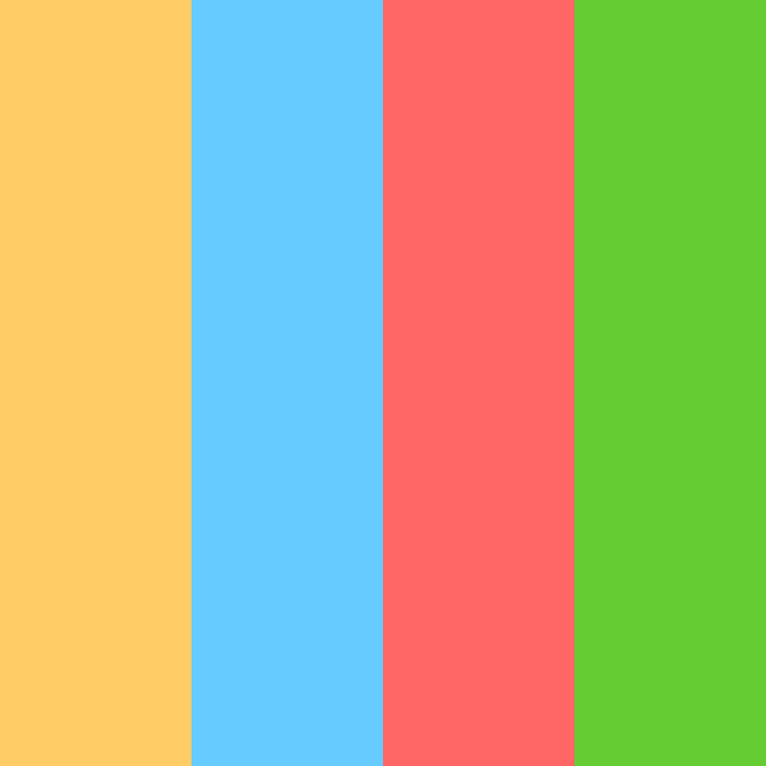 Download tropical sunrise color palette PNG image (square)