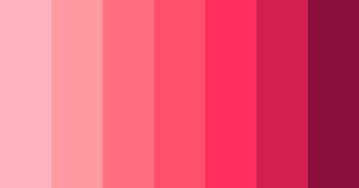 Download blushing blossoms color palette PNG image (landscape)