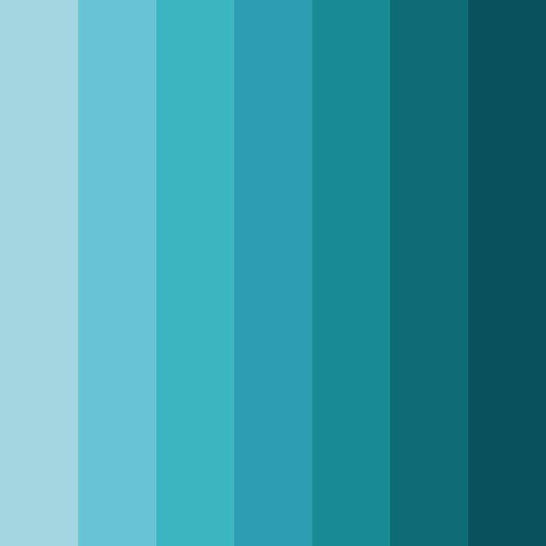 Download teal huntrix color palette PNG image (square)
