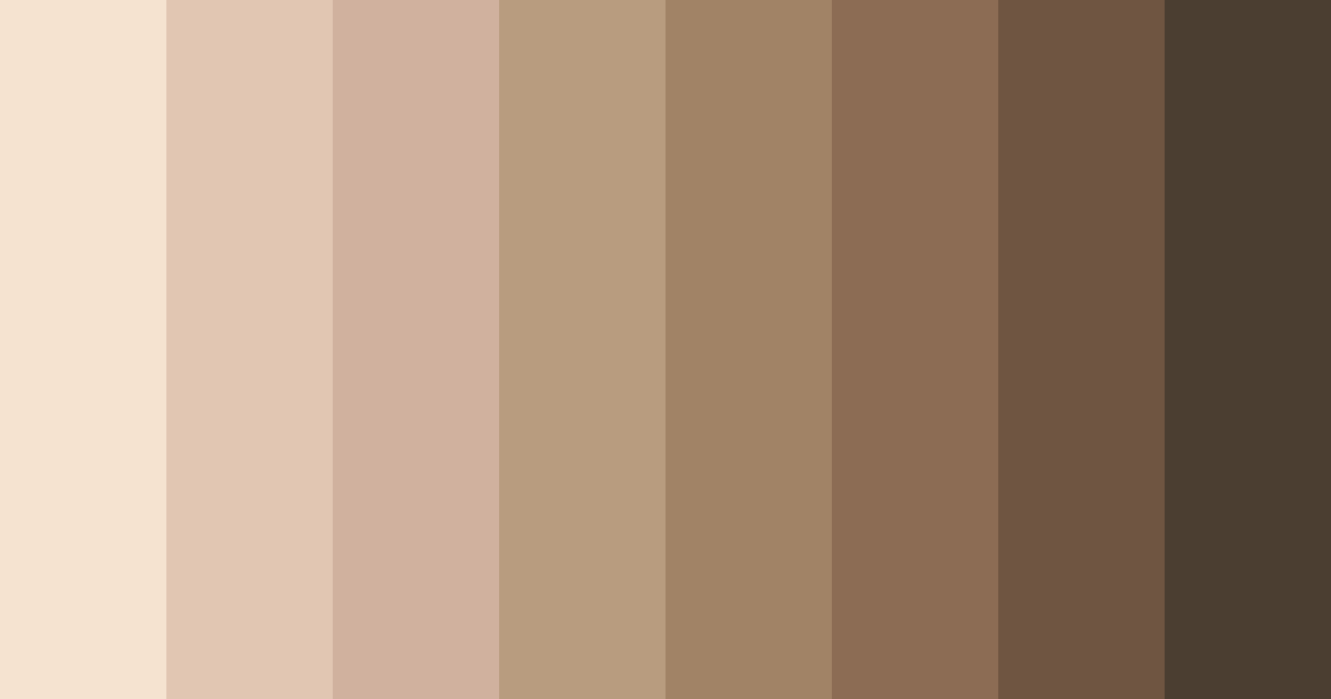 Download muted beige tones color palette PNG image (landscape)