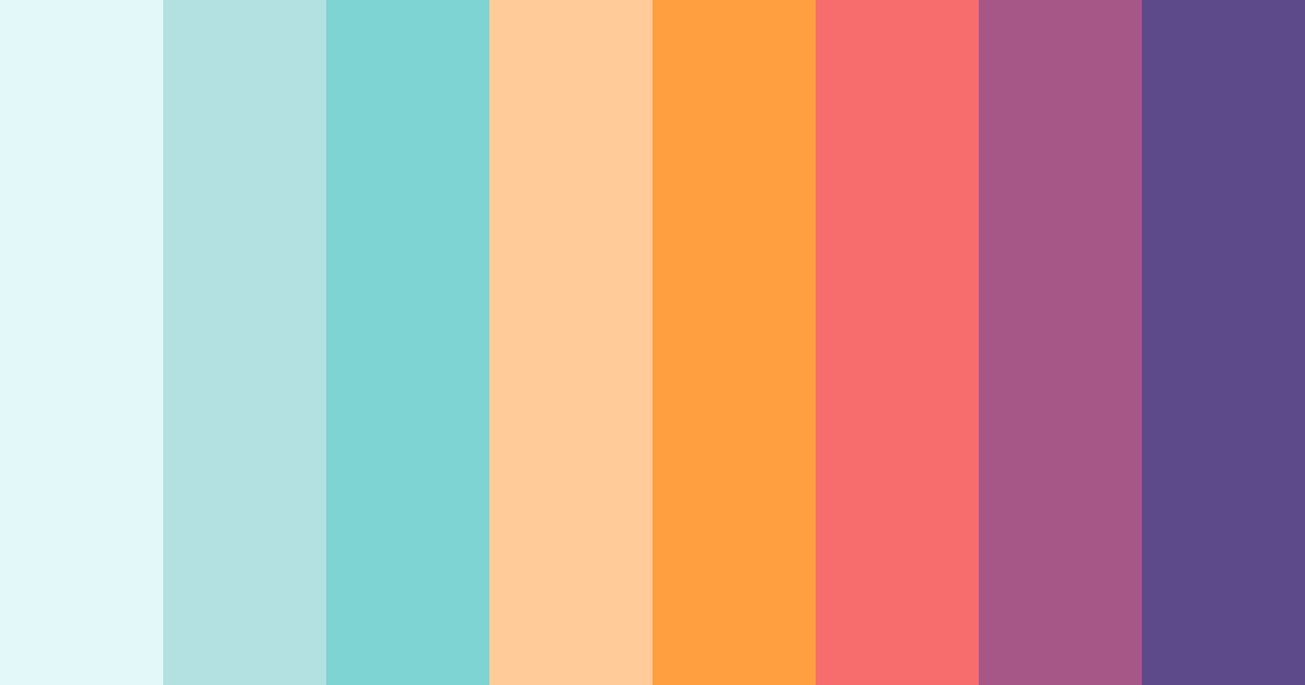 Download tropical sunset symphony color palette PNG image (landscape)